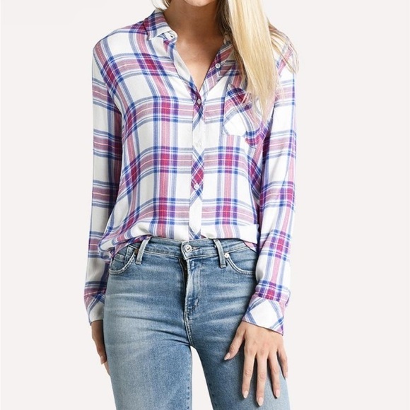 Rails Hunter Plaid Flannel Long Sleeve Button Down Shirt Super Soft Size XS - Picture 13 of 13